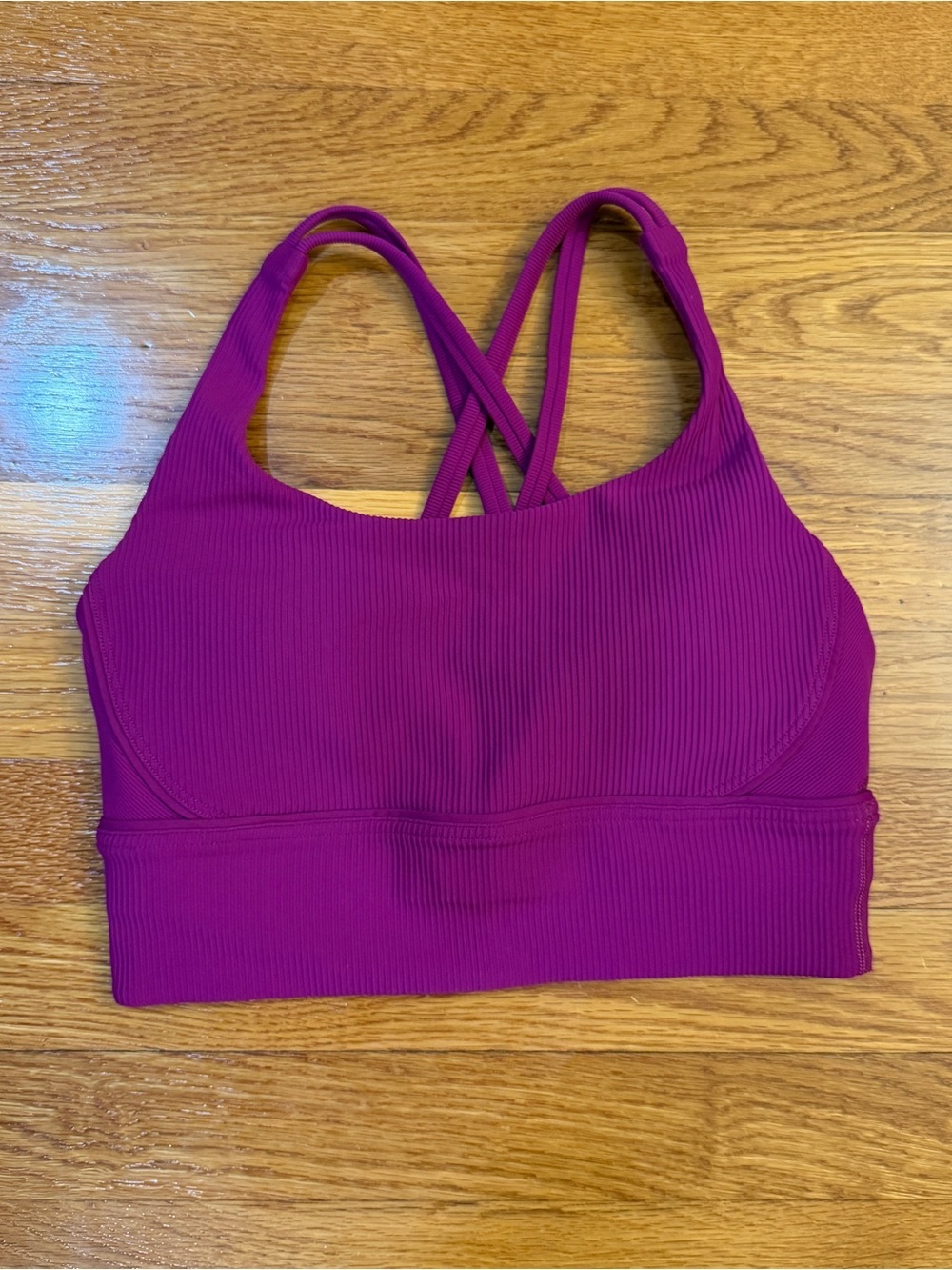 Lululemon Energy Longline Bra Ribbed Luxtreme B–D (Deep Fuscia ??) 6
